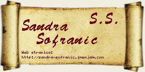 Sandra Sofranić vizit kartica